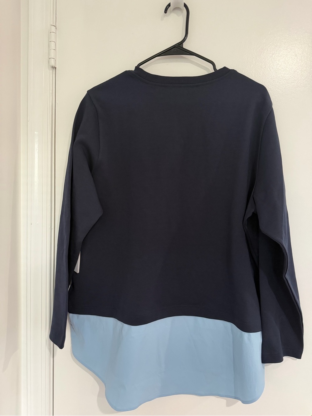 NWT Athleta Gallery Top 2.0 Tunic XL Navy Blue Layered High Low Long Sleeve Top - Picture 5 of 7